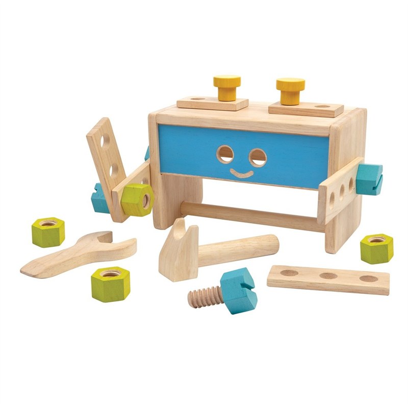 Houten Gereedschapskist Robot Plantoys tool box