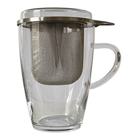 Theeglas met rvs theefilter 350 ml