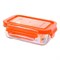 Bewaarbakje glas oranje deksel 400 ml Glasslock