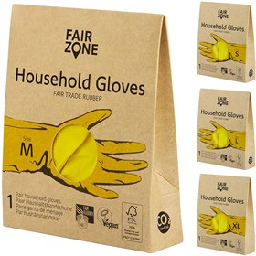 Herbruikbare huishoudhandschoenen natuurlatex FSC en fair trade