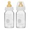 Set van twee glazen babyflesjes Hevea 120 ml