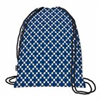 Opvouwbaar rugzakje van gerecyclede petflessen 47x37 Squares Blue Ecozz