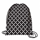 Opvouwbaar rugzakje van gerecyclede petflessen 47x37 Squares Black Ecozz