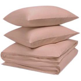 Dekbedovertrek Biologisch Katoensatijn  - lichte kleuren Roze Yumeko