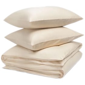 Dekbedovertrek Biologisch Katoensatijn  - lichte kleuren Amandelmelk Yumeko