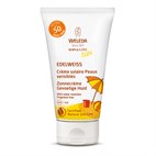 Edelweiss Zonnecrème Kids gevoelige huid SPF50 parfumvrij en nano-vrij Weleda