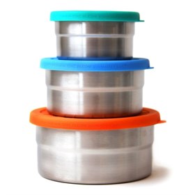 Image of Seal Cup Trio Lekdichte RVS Lunchbakjes Plasticvrij Set van 3