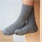 Grijze warme unisex sokken biologisch katoen en wol Living Crafts