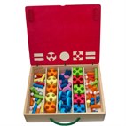 Houten constructie speelgoed koffer wizzwizz