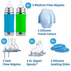 Starterset babyfles RVS 325 ml Pura