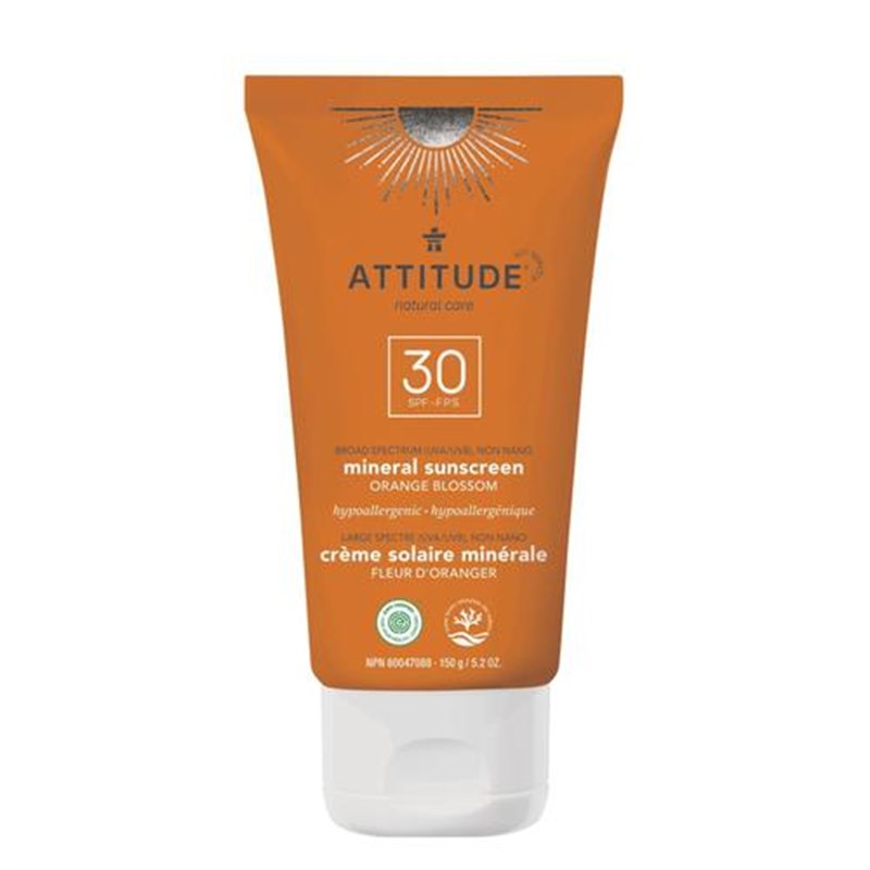 Attitude Zonnebrand SPF30 Nanovrij ZinkOxide 150 ml Orange Blossom zonder nanodeeltjes