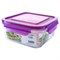 Glazen vershoudbakje paars deksel 1200 ml Glasslock