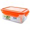 Glazen vershoudbakje oranje deksel 1100 ml Glasslock