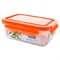 Glazen vershoudbakje oranje deksel 715 ml Glasslock
