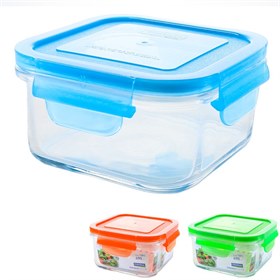 Bewaarbakje Glas Vierkant 490 ml Glasslock