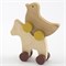 Miniset houten speelgoed figuren Paard en vogel Pinch toys