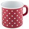 Mok met stippen rood