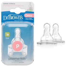 2 stuks Dr Browns spenen voor smalle hals fles Preemie Flow