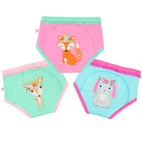 Trainingbroekjes biologisch katoen set van 3 Woodland Princesses Zoocchini