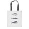 Biologisch Katoenen Tote Bag 41x35 Tranquillo Zwart handvat