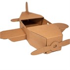 Speelgoed vliegtuig van gerecycled karton KarTent