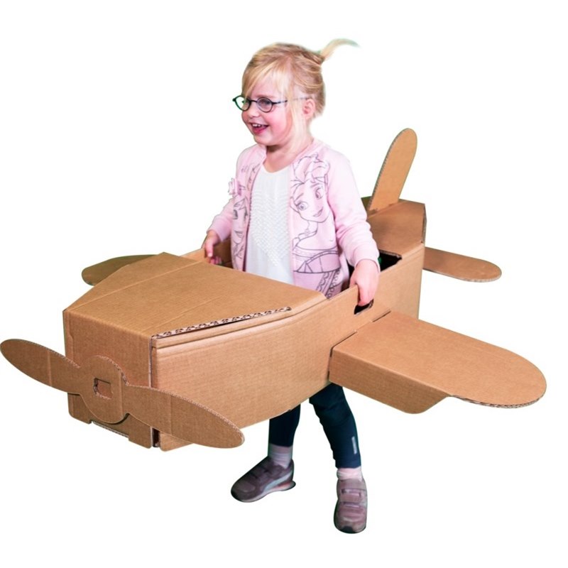 Baby zomer romantisch Speelgoed Vliegtuig van FSC Karton KarTent duurzaam | GreenJump.nl