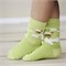 Groene Biokatoenen Kindersokken met bijenprint 2 paar Living Crafts