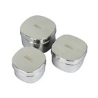 Vierkante RVS Trommels Bankura Set van 3 A Slice of Green