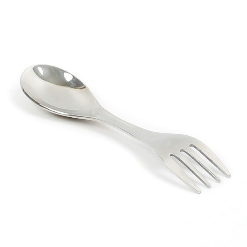 groef herinneringen in de tussentijd RVS Spork Groot A Slice of Green Vork en lepel ineen, handig voor in  lunchbox