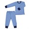 Blauwe Jongens pyjama biokatoen met lange mouwen Popolini