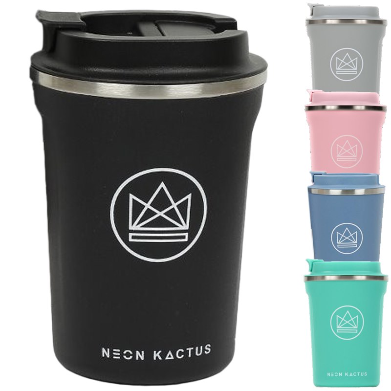 Thermos koffiebeker lekvrij 380 ml Neon Kactus GreenJump.nl