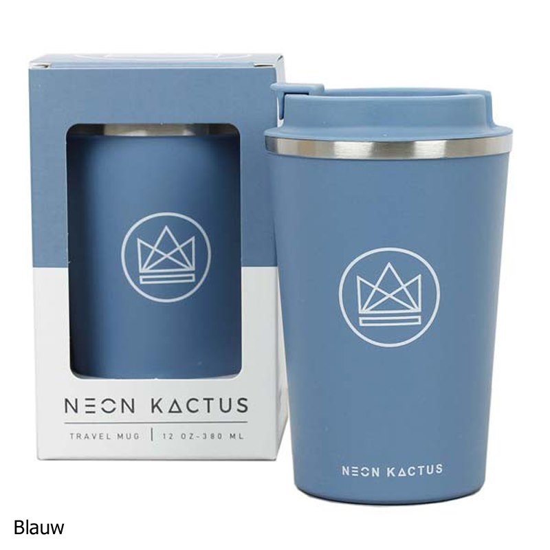 Thermos koffiebeker lekvrij 380 ml Neon Kactus GreenJump.nl