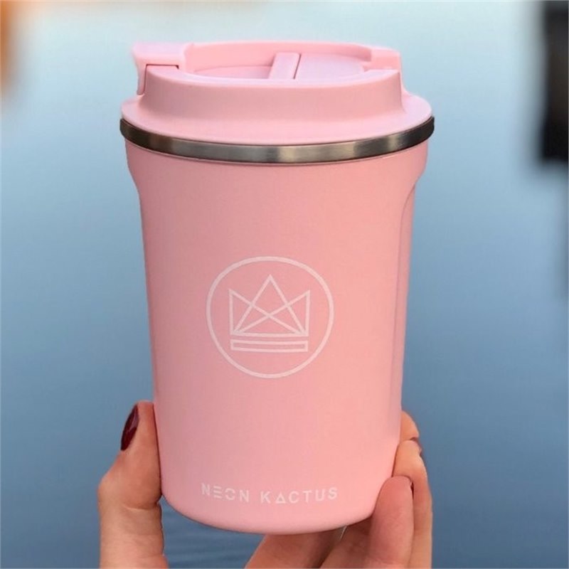 Thermos Koffiebeker Lekvrij 380 ml Neon Kactus GreenJump.nl