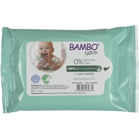 Bambo Nature Eco afbreekbare billendoekjes proefpakje 10 stuks Abena