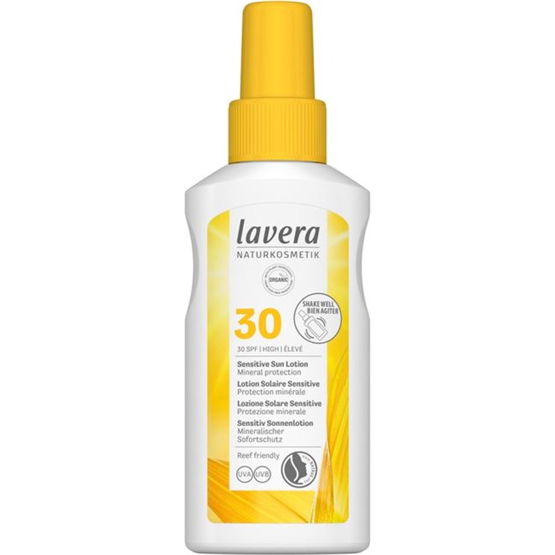 Bitterheid wetenschappelijk Stap Lavera Zonnebrand Spray SPF30 Gevoelige Huid Nano-vrij 100 ml minerale  zonnebrand