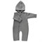 Jumpsuit biologisch katoen fleece Grijs gemêleerd Popolini