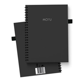 Uitwisbaar Notitieboek Medium Cover Herbruikbaar van Steenpapier A5 Business Black