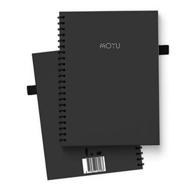 Uitwisbaar Notitieboek Herbruikbaar van Steenpapier A5 Business Black Moyu