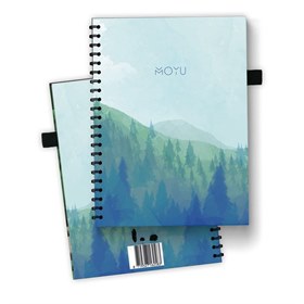 Uitwisbaar Notitieboek Medium Cover Herbruikbaar van Steenpapier A5 Misty Mountain