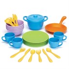 Kookset en servies van gerecyclede melkflessen Green Toys