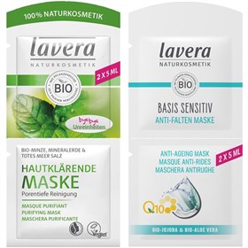 Bio gezicht masker 2 x 5 ml Lavera