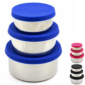 RVS Lunchbakjes Rond Plasticvrij Set van 3