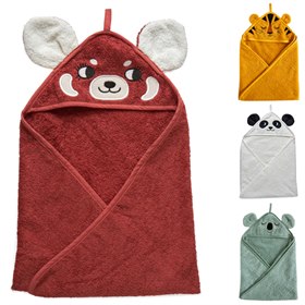 Badcape met Capuchon van Badstof Biologisch Katoen 72 x 72 cm Roommate