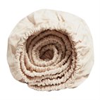 Sale 140x200 Hoeslaken Gewassen Biologisch Katoensatijn Lichtzalm Yumeko