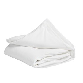 Sale 120x150 Kinderdekbedovertrek Bio Katoen Satijn Puur Wit Yumeko