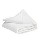 Sale 120x150 Kinderdekbedovertrek Bio Katoen Satijn Puur Wit Yumeko
