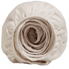 Sale 180x210 Hoeslaken Biologisch Katoensatijn Naturel Yumeko
