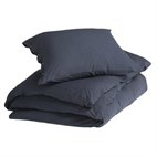 Sale 200x220 Dekbedovertrek Jersey Biokatoen Donkerblauw Yumeko