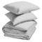 Sale 200x220 Dekbedovertrek Set Percal Biokatoen Lichtgrijs Yumeko