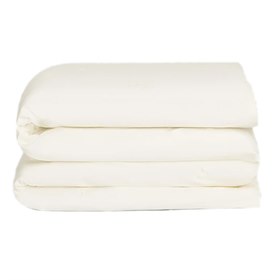 Dekbedovertrek Bio Katoen Satijn met Dieren Design 140x220 Warm White Feather Yumeko